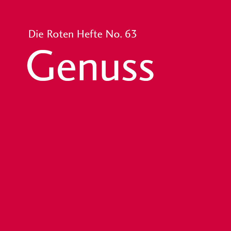 Rotes Heft No. 63 - Genuss