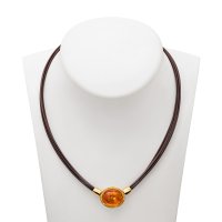 Zirkon Schließe mit Edelstahlkette