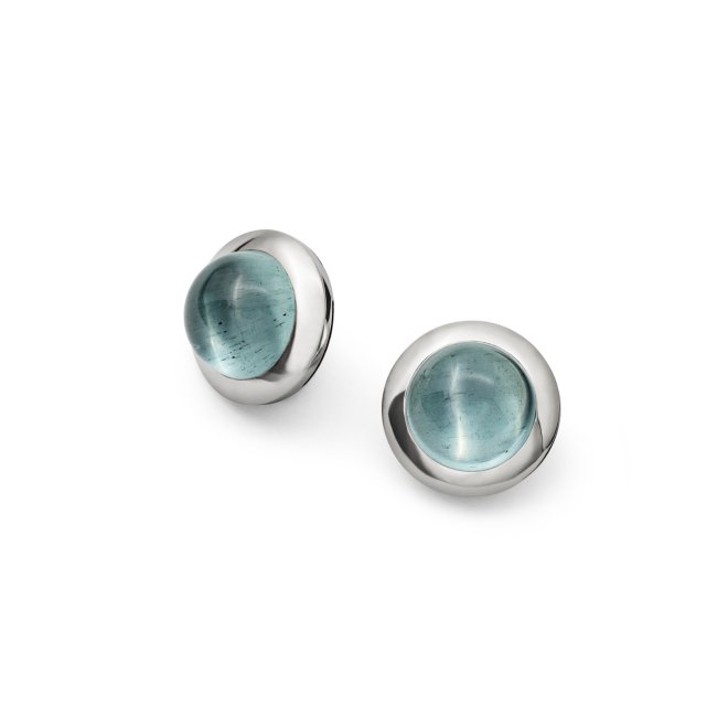 Bonbon Ohrclips Aquamarin