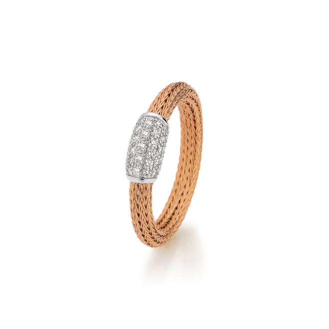 Mesh Ring Pavé