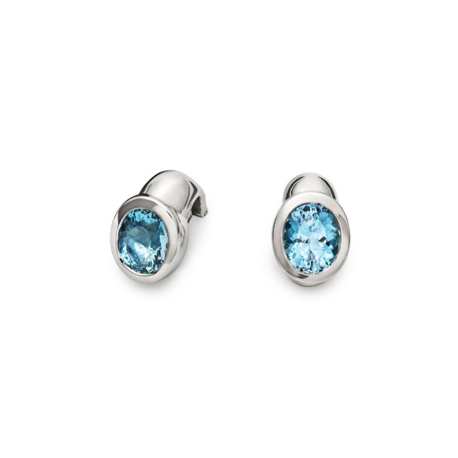 Candy Ohrclips Aquamarin