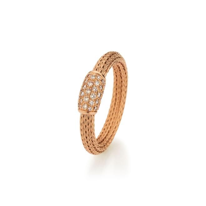 Mesh Ring Pavé